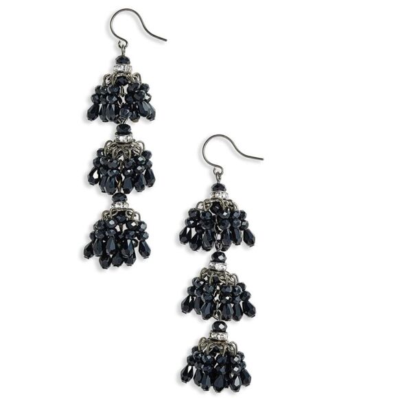 Cristabelle Linear Tassel Drop Earrings (G1) - Picture 2 of 4